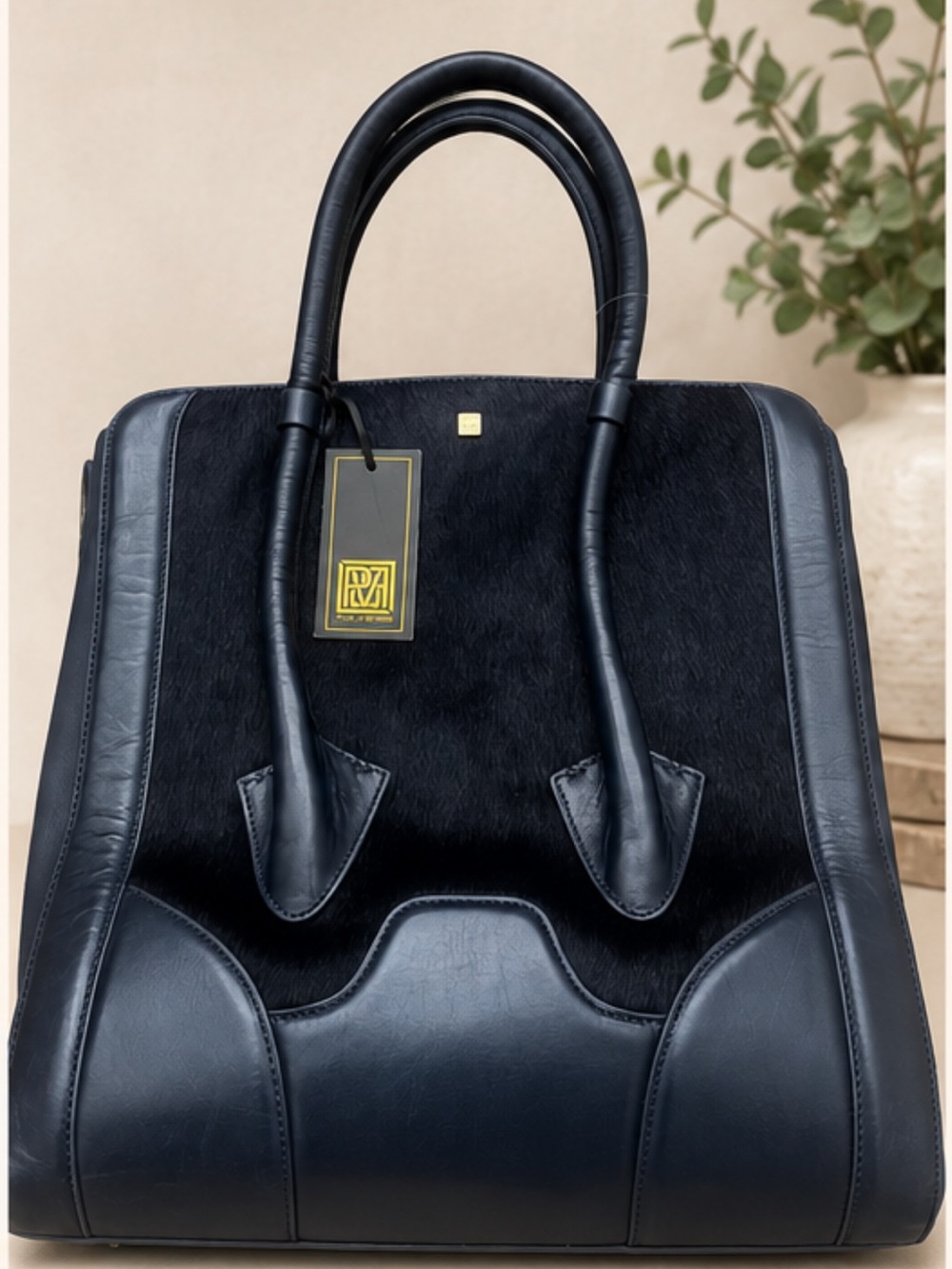 Pour La Victoire Black Structured Satchel